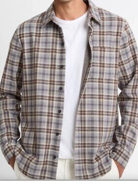Vince Plaid Flannel Button Down Shirt Men's XL